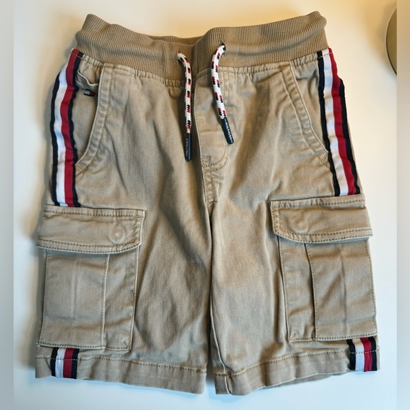 Tommy Hilfiger Side Stripes Khaki Cargo Boys’ Shorts (Gift with Purchase) - Picture 2 of 5